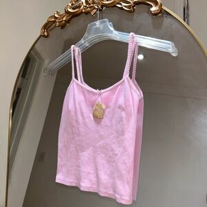 Aeropostale Baby Pink Spaghetti Strap Top with Bunny Logo